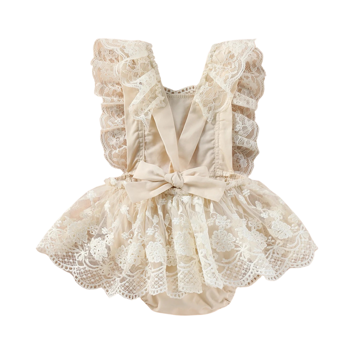 Angelique Lace Ruffle Dress